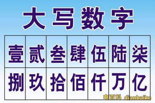 大寫數(shù)字一到十怎么寫