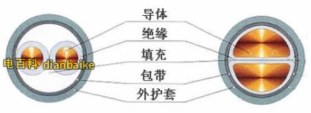 YJV二芯結(jié)構(gòu)圖