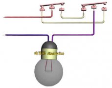 雙聯(lián)開關(guān)接線圖、兩個開關(guān)控制一盞燈的三種雙聯(lián)開關(guān)接線法