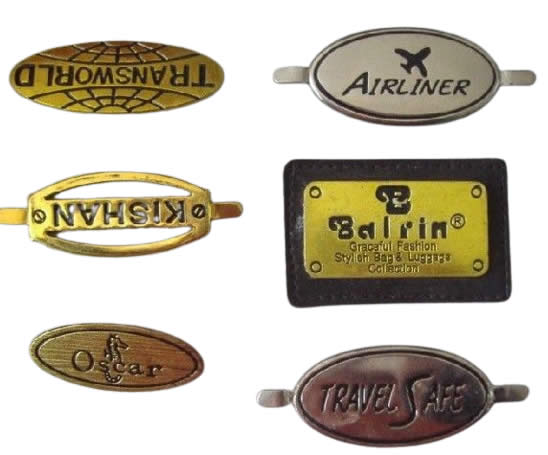 不銹鋼標(biāo)牌帶腳插腳箱包服飾銘牌標(biāo)牌制作